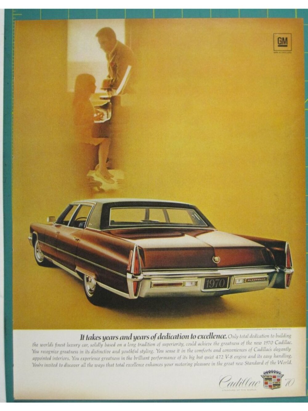Print Ad 1969 Cadillac Sedan DeVille Classic Luxury Car Automotive Design GM